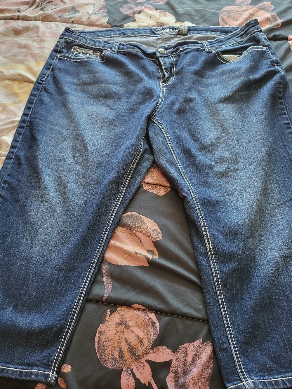 Love Indigo Dark Blue Straight Leg Jeans
